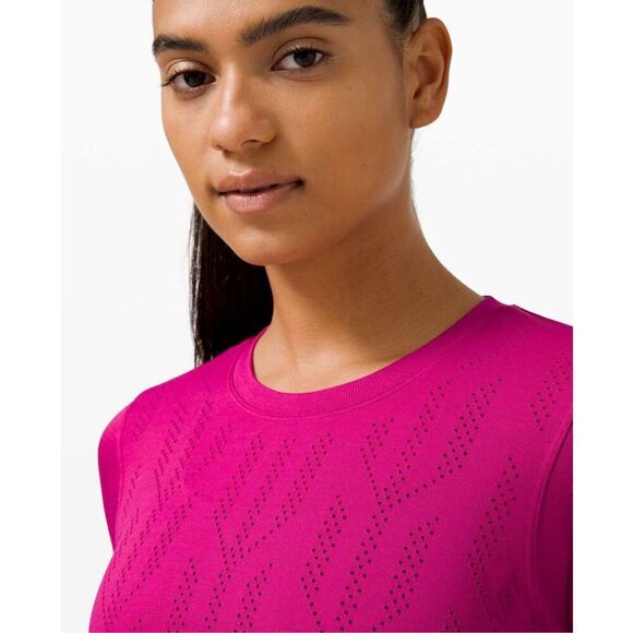 NWOT LULULEMON swiftly breathe long sleeve fetching lines, $88 Sz 4, F30 - Picture 2 of 7